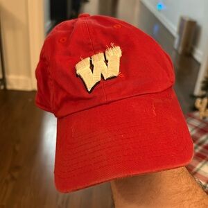 Red Nike Wisconsin Hat